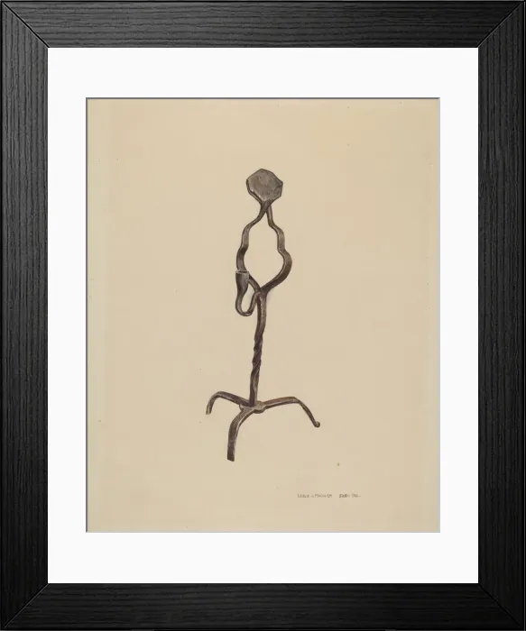 Framed Print : Combination Rush / Candle Holder, c. 1939. Creator: Leslie Macklem Framed Print : Combination Rush / Candle Holder, c. 1939. Creator: Leslie Macklem