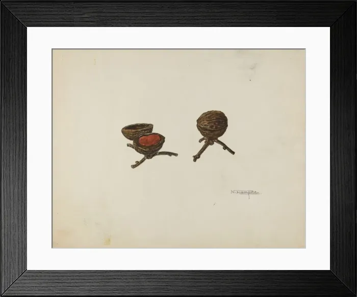 Framed Print : Pair of Pin Cushions, c. 1939. Creator: Nicholas Acampora Framed Print : Pair of Pin Cushions, c. 1939. Creator: Nicholas Acampora
