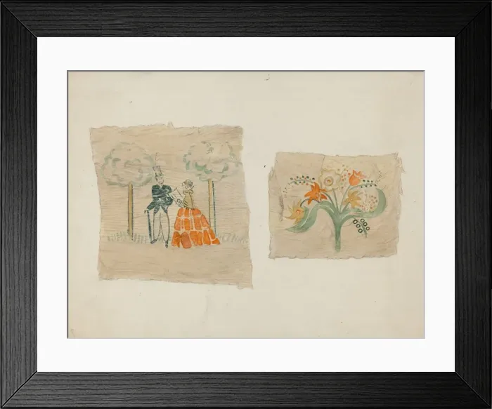 Framed Print : Wall Paper Sample, c. 1940. Creator: Betty Jacob Framed Print : Wall Paper Sample, c. 1940. Creator: Betty Jacob
