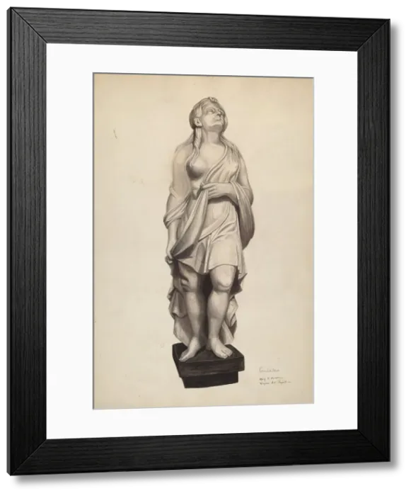 Framed Print : Galatea Figurehead, c. 1940. Creator: Mary E Humes Framed Print : Galatea Figurehead, c. 1940. Creator: Mary E Humes