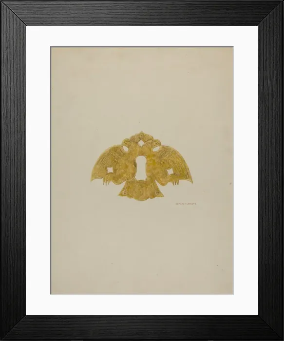 Framed Print : Lock Plate, c. 1940. Creator: Edward Jewett Framed Print : Lock Plate, c. 1940. Creator: Edward Jewett