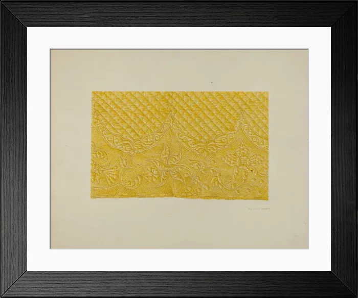 Framed Print : Quilting on Silk (Detail), c. 1940. Creator: Edward Jewett Framed Print : Quilting on Silk (Detail), c. 1940. Creator: Edward Jewett