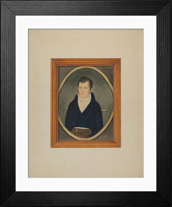 Framed Print : Portrait - Watercolor, c. 1940. Creator: Frank M Keane Framed Print : Portrait - Watercolor, c. 1940. Creator: Frank M Keane