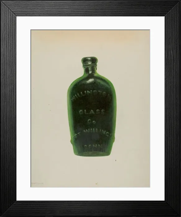 Framed Print : Glass Bottle, c. 1939. Creator: Maud M Holme Framed Print : Glass Bottle, c. 1939. Creator: Maud M Holme