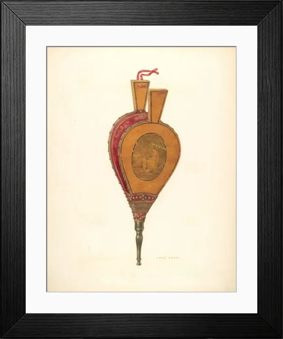 Framed Print : Painted Bellows, c. 1940. Creator: John Koehl Framed Print : Painted Bellows, c. 1940. Creator: John Koehl
