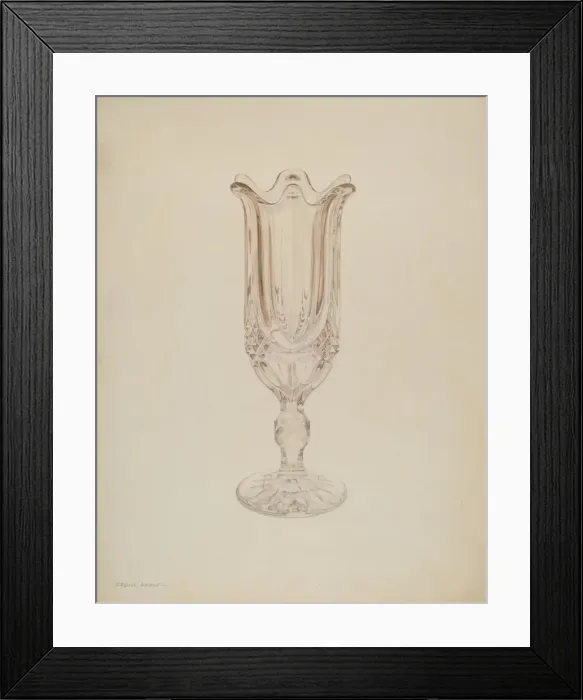 Framed Print : Glass Celery Holder, c. 1939. Creator: Frank M Keane Framed Print : Glass Celery Holder, c. 1939. Creator: Frank M Keane