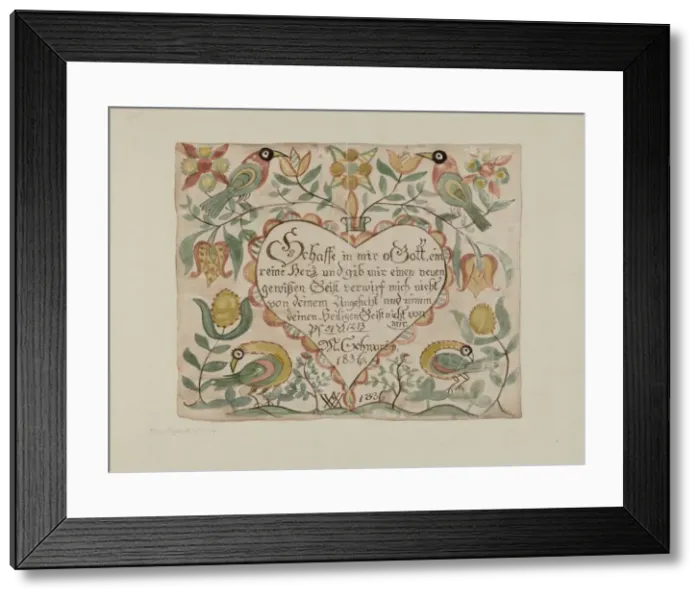 Framed Print : Illuminated Psalm, c. 1939. Creator: Elmer R. Kottcamp Framed Print : Illuminated Psalm, c. 1939. Creator: Elmer R. Kottcamp