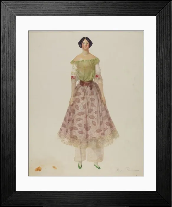 Framed Print : Doll, c. 1939. Creator: Cora Parker Framed Print : Doll, c. 1939. Creator: Cora Parker