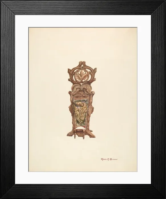 Framed Print : Bootjack & Slipper-Holder, c. 1940. Creator: Marius Hansen Framed Print : Bootjack & Slipper-Holder, c. 1940. Creator: Marius Hansen
