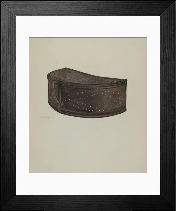 Framed Print : Pa. German Spark Shield, c. 1941. Creator: Elmer R. Kottcamp