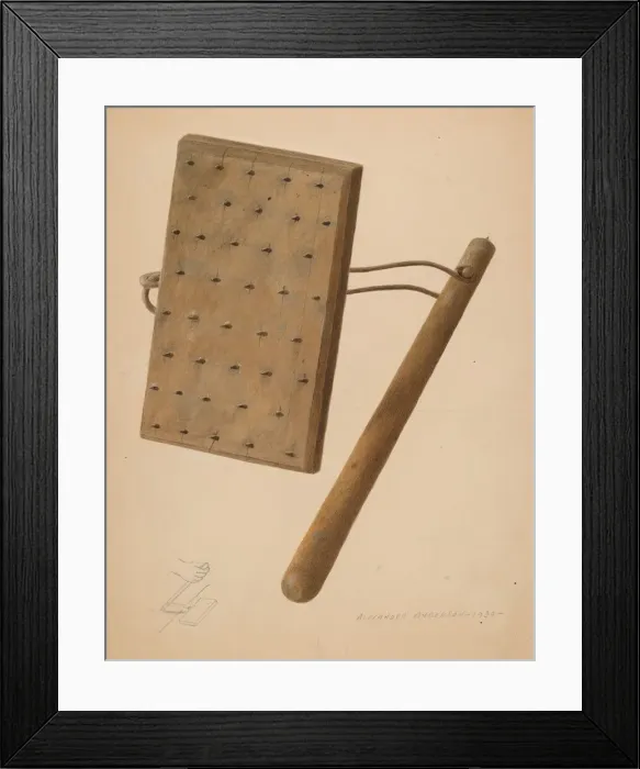 Framed Print : Carpet Stretching Device, 1939. Creator: Alexander Anderson Framed Print : Carpet Stretching Device, 1939. Creator: Alexander Anderson