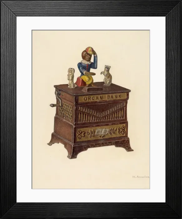 Framed Print : Toy Bank, 1935 / 1942. Creator: Nicholas Amantea Framed Print : Toy Bank, 1935 / 1942. Creator: Nicholas Amantea