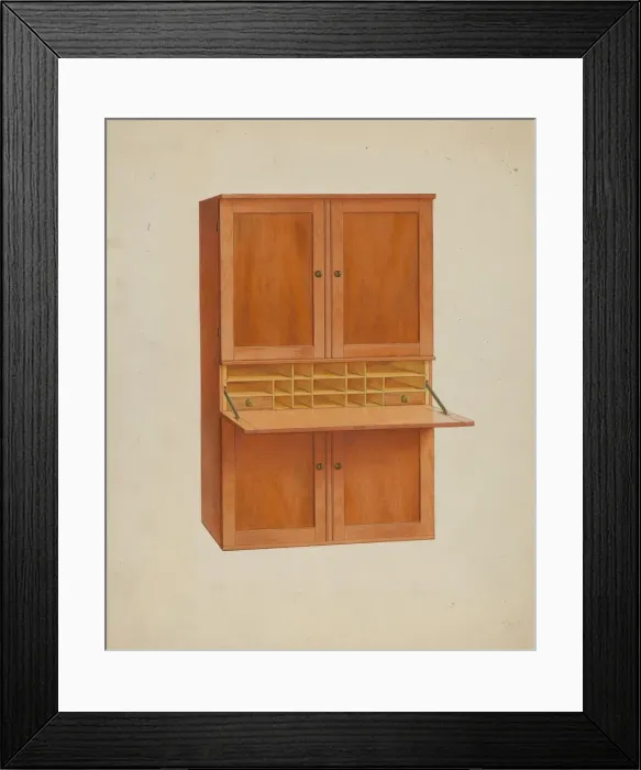 Framed Print : Shaker Secretary, 1935 / 1942. Creator: John W Kelleher Framed Print : Shaker Secretary, 1935 / 1942. Creator: John W Kelleher