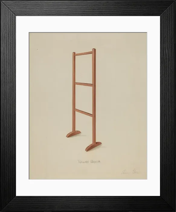 Framed Print : Shaker Towel Rack, c. 1936. Creator: Anne Ger Framed Print : Shaker Towel Rack, c. 1936. Creator: Anne Ger
