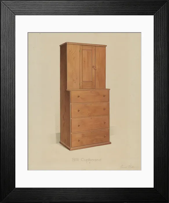 Framed Print : Shaker Sill Cupboard, 1935 / 1942. Creator: Anne Ger Framed Print : Shaker Sill Cupboard, 1935 / 1942. Creator: Anne Ger