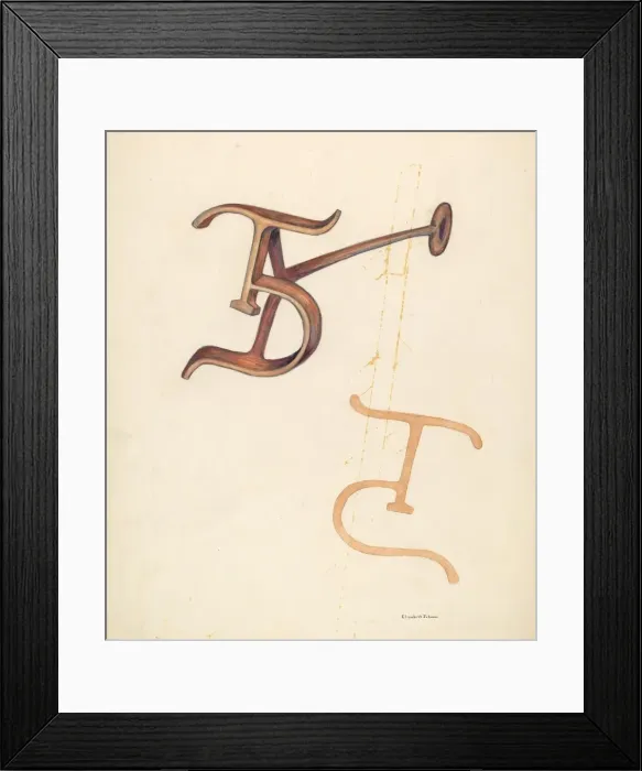 Framed Print : Branding Iron, c. 1942. Creator: Elizabeth Johnson Framed Print : Branding Iron, c. 1942. Creator: Elizabeth Johnson