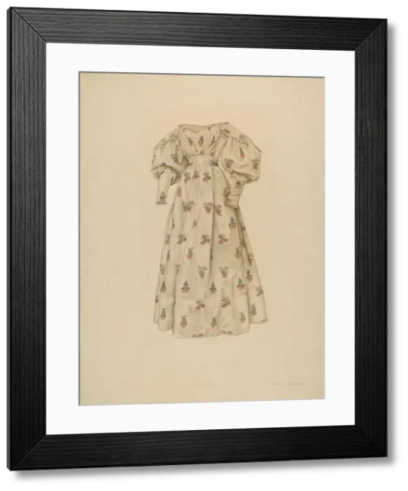 Framed Print : Dress, 1935  /  1942. Creator: Irene Lawson