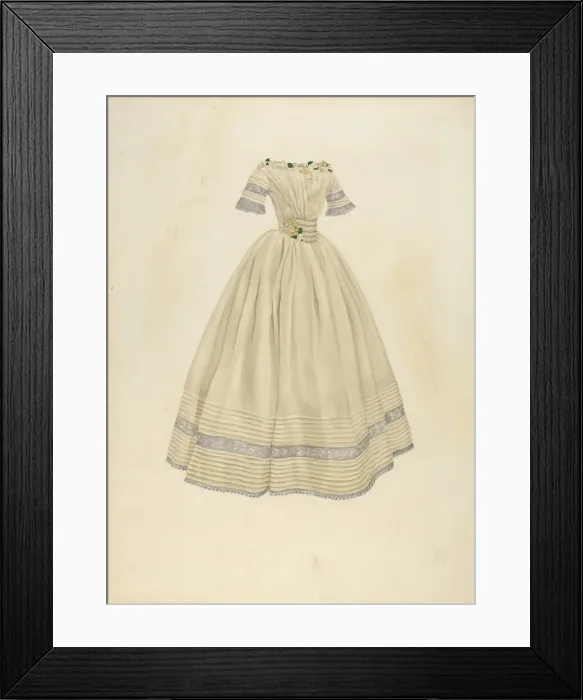 Framed Print : Wedding Dress, 1935 / 1942. Creator: Irene Lawson Framed Print : Wedding Dress, 1935 / 1942. Creator: Irene Lawson