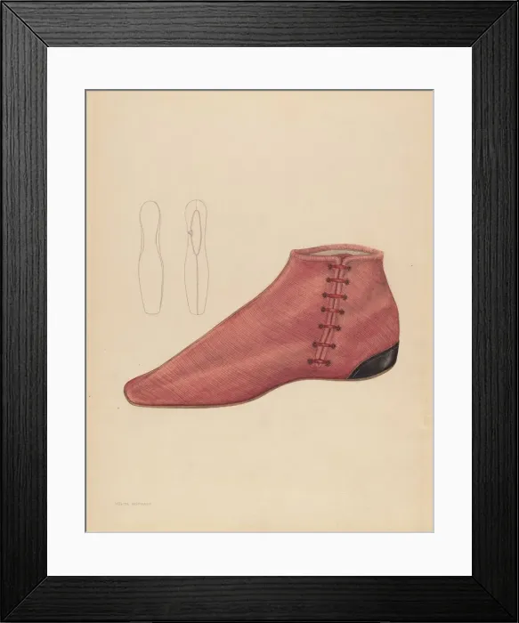 Framed Print : Womans Shoe, c. 1936. Creator: Melita Hofmann Framed Print : Womans Shoe, c. 1936. Creator: Melita Hofmann