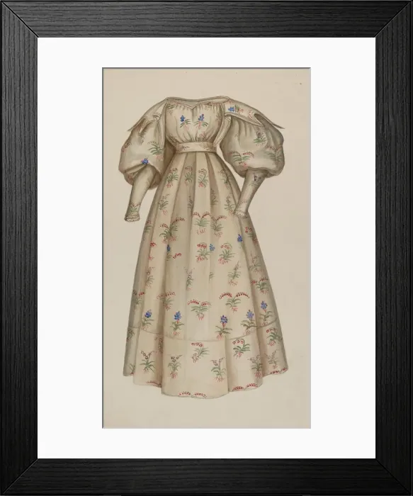 Framed Print : Dress, 1935 / 1942. Creator: Irene Lawson Framed Print : Dress, 1935 / 1942. Creator: Irene Lawson