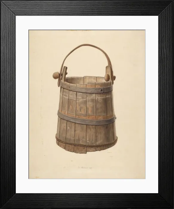 Framed Print : Milk Bucket, 1939. Creator: Jacob Gielens Framed Print : Milk Bucket, 1939. Creator: Jacob Gielens