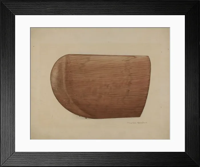 Framed Print : Shaker Wooden Bonnet Mold, 1935 / 1942. Creator: Charles Goodwin Framed Print : Shaker Wooden Bonnet Mold, 1935 / 1942. Creator: Charles Goodwin