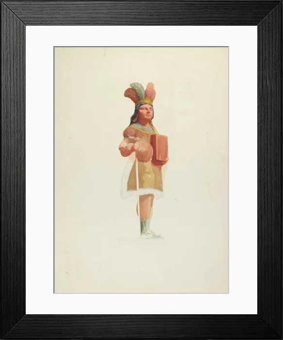 Framed Print : Tradesmans Sign (Indian), 1935  /  1942. Creator: Helen E. Gilman