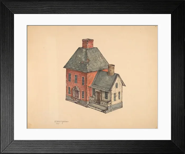Framed Print : Toy House, 1937. Creator: Nicholas Acampora Framed Print : Toy House, 1937. Creator: Nicholas Acampora