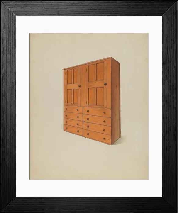 Framed Print : Built-In Drawers, 1937. Creator: John W Kelleher Framed Print : Built-In Drawers, 1937. Creator: John W Kelleher