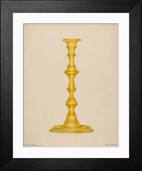 Framed Print : Candlestick, 1935 / 1942. Creator: Henry Meyers Framed Print : Candlestick, 1935 / 1942. Creator: Henry Meyers