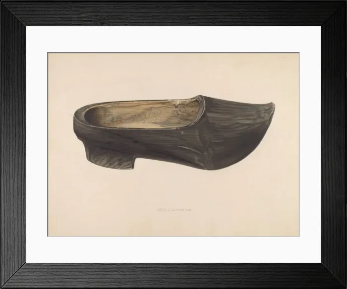 Framed Print : Wooden Shoe, 1937. Creator: Lloyd Charles Lemcke Framed Print : Wooden Shoe, 1937. Creator: Lloyd Charles Lemcke