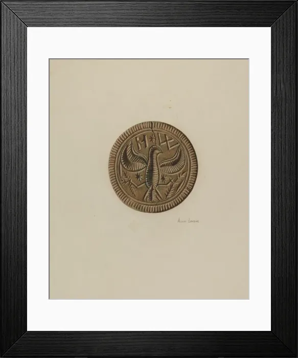 Framed Print : Butter Mold, 1935 / 1942. Creator: Albert J. Levone Framed Print : Butter Mold, 1935 / 1942. Creator: Albert J. Levone