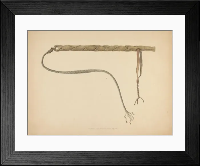 Framed Print : Rawhide Herders Whip, 1940. Creator: Alexander Anderson Framed Print : Rawhide Herders Whip, 1940. Creator: Alexander Anderson