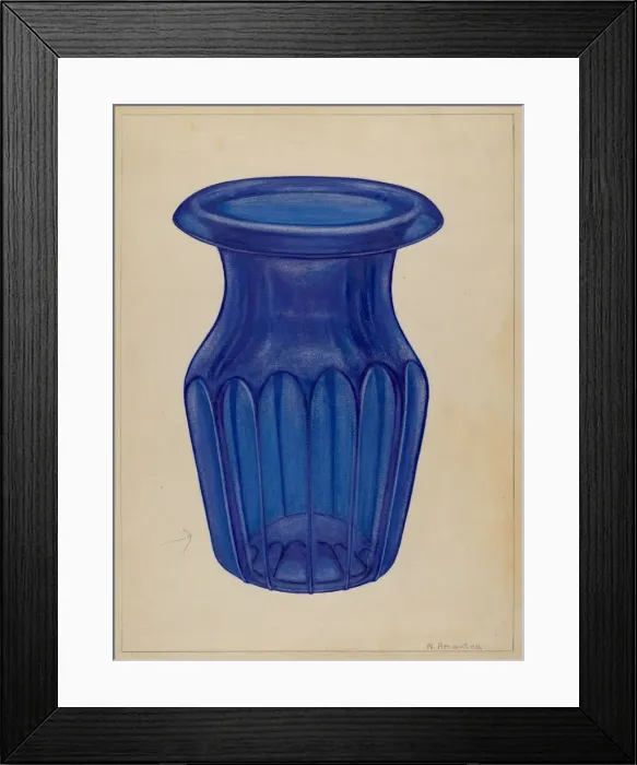 Framed Print : Blue Glass, 1935 / 1942. Creator: Nicholas Amantea Framed Print : Blue Glass, 1935 / 1942. Creator: Nicholas Amantea