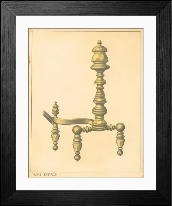 Framed Print : Andiron, 1935 / 1942. Creator: Hans Korsch Framed Print : Andiron, 1935 / 1942. Creator: Hans Korsch