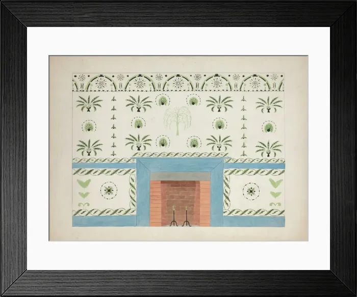 Framed Print : Wall Stencil (copy), c. 1936. Creator: Ray Holden Framed Print : Wall Stencil (copy), c. 1936. Creator: Ray Holden