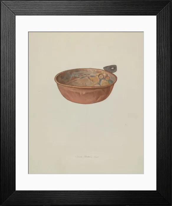 Framed Print : Childs Porringer, 1938. Creator: Jacob Gielens Framed Print : Childs Porringer, 1938. Creator: Jacob Gielens