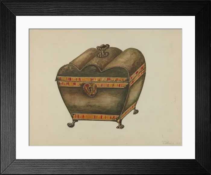 Framed Print : Tea Caddy, 1940. Creator: Marie Lutrell Framed Print : Tea Caddy, 1940. Creator: Marie Lutrell