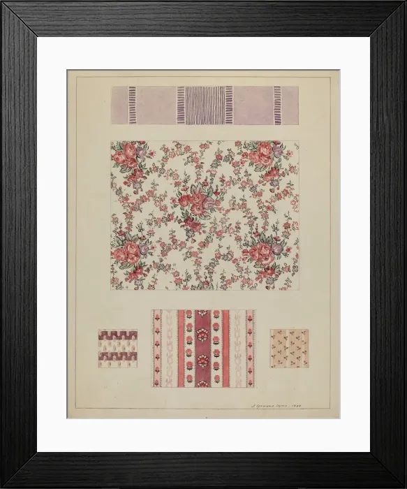 Framed Print : Printed Cotton, 1938. Creator: J. Howard Iams Framed Print : Printed Cotton, 1938. Creator: J. Howard Iams
