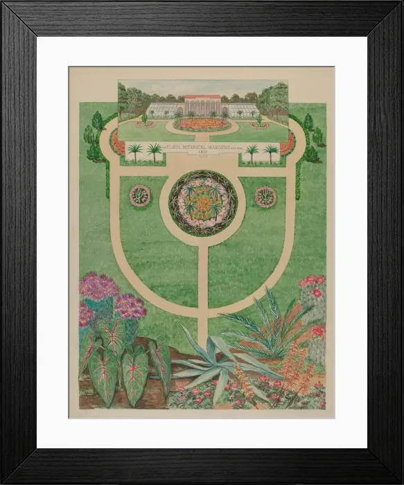 Framed Print : Elgin Botanical Gardens, c. 1936. Creator: Tabea Hosier Framed Print : Elgin Botanical Gardens, c. 1936. Creator: Tabea Hosier