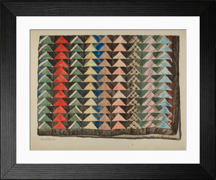 Framed Print : Patchwork Quilt, 1935 / 1942. Creator: Edith Magnette Framed Print : Patchwork Quilt, 1935 / 1942. Creator: Edith Magnette
