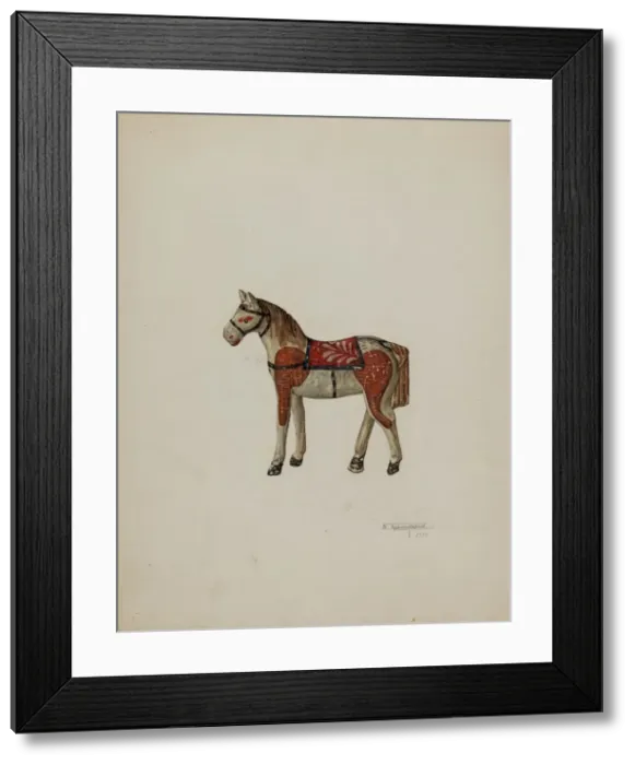 Framed Print : Toy Shetland Pony, 1939. Creator: Nicholas Acampora Framed Print : Toy Shetland Pony, 1939. Creator: Nicholas Acampora