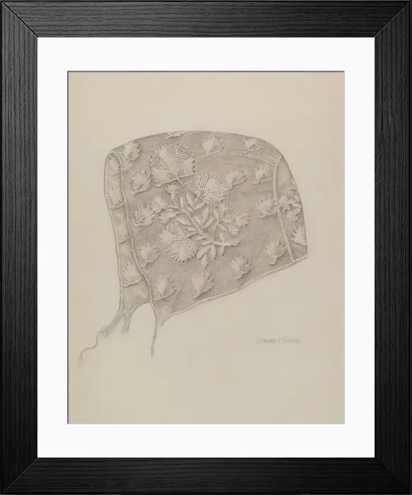 Framed Print : Infants Cap, 1935 / 1942. Creator: Grace Halpin Framed Print : Infants Cap, 1935 / 1942. Creator: Grace Halpin