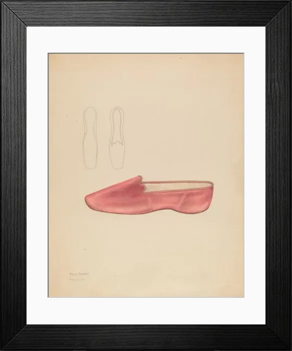 Framed Print : Womans Slipper, c. 1936. Creator: Melita Hofmann Framed Print : Womans Slipper, c. 1936. Creator: Melita Hofmann