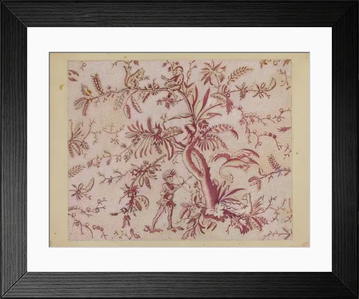 Framed Print : Block Print, c. 1936. Creator: George Loughridge Framed Print : Block Print, c. 1936. Creator: George Loughridge