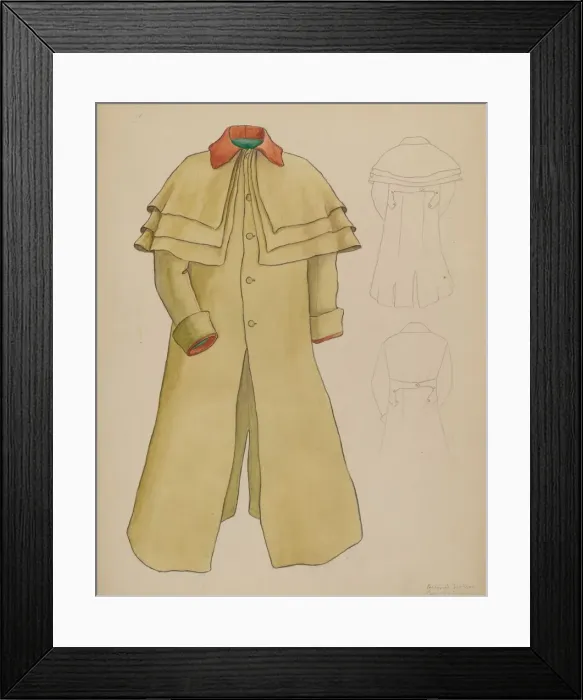 Framed Print : Mans Great Coat, c. 1937. Creator: Frederick Jackson Framed Print : Mans Great Coat, c. 1937. Creator: Frederick Jackson