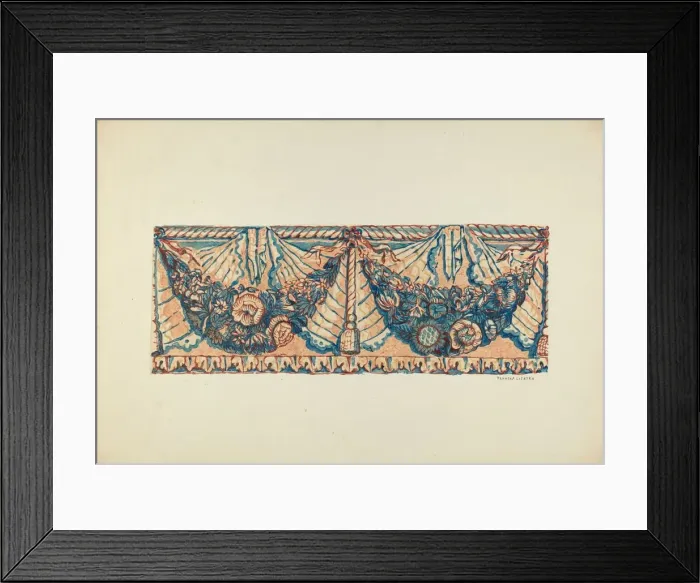 Framed Print : Wall Paper Border, c. 1937. Creator: Frances Lichten Framed Print : Wall Paper Border, c. 1937. Creator: Frances Lichten