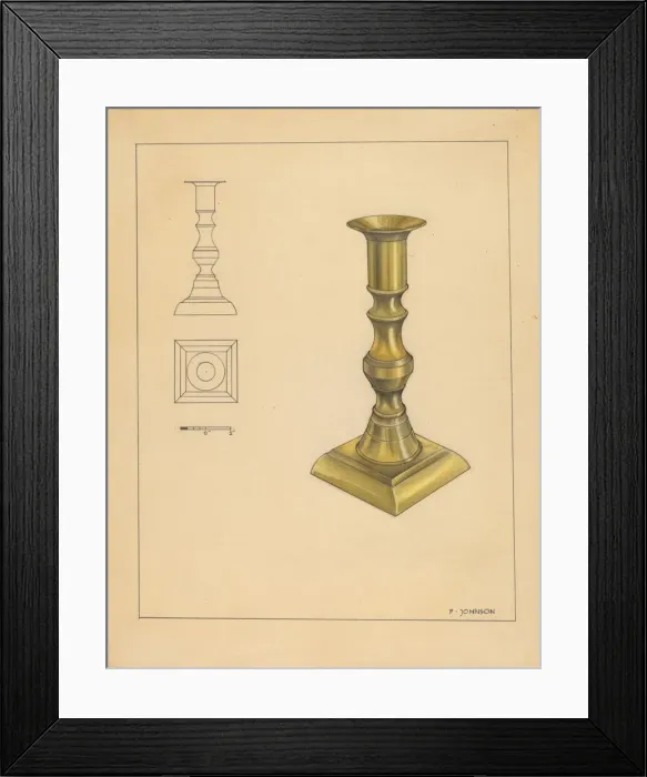 Framed Print : Candlestick, c. 1936. Creator: Philip Johnson Framed Print : Candlestick, c. 1936. Creator: Philip Johnson