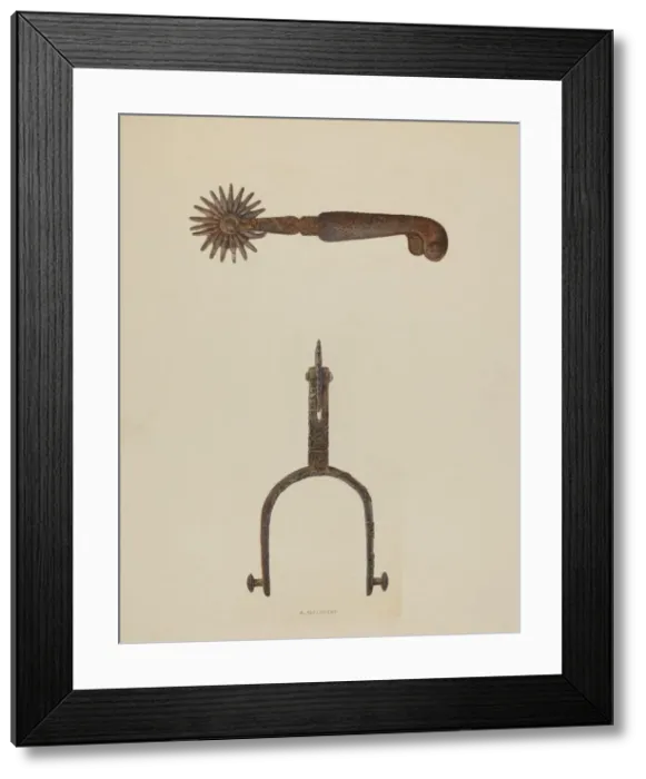 Framed Print : Spurs, c. 1937. Creator: Albert Geuppert Framed Print : Spurs, c. 1937. Creator: Albert Geuppert
