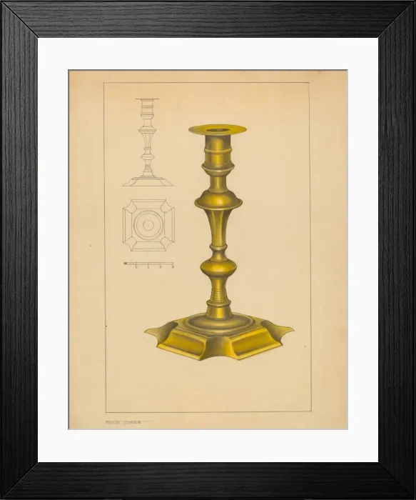 Framed Print : Candlestick, c. 1937. Creator: Philip Johnson Framed Print : Candlestick, c. 1937. Creator: Philip Johnson